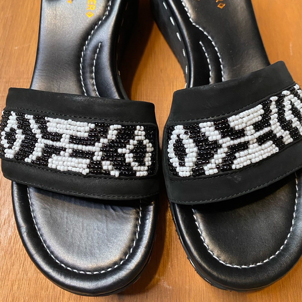Donald j pliner shoji beaded wedge sandals
